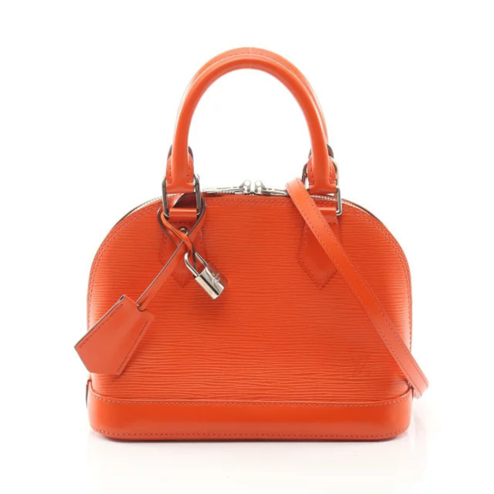 Louis Vuitton Alma Top Handle Bag Leather Epi Orange